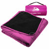 KawaGebo Kamp Outdoor Waterproof Blanket, Foldable Fleece Stadium Blanket for Outdoor Sports Event, Camping, Concerts, Car, Pet, Picnics - Windproof, Wearable, Machine Washable 80" x 58" - Rose Purple