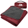 KawaGebo Kamp Waterproof Outdoor Blanket, Extra Thick Fleece Windproof Stadium Blanket 80" x 58" -Wine Red