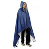 KawaGebo Kamp Fleece Waterproof Outdoor Blanket - Windproof Stadium Blanket for Camping, Picnics, and Sports Stay Dry and Comfortable 80"x 58" - Blue(Hooded)