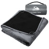 KawaGebo Kamp Outdoor Waterproof Blanket, Foldable Fleece Stadium Blanket for Outdoor Sports Event, Camping, Concerts, Car, Pet, Picnics - Windproof, Wearable, Machine Washable 80" x 58" - Gray
