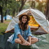 KawaGebo Kamp Camping Blanket Puffy - Outdoor Stadium Blanket Wearable, Lightweight, Packable, Machine Washable Camping Quilt for Traveling, Picnic, Beach, Party 78"x 56" - Deer & Forest