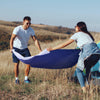KawaGebo Kamp Outdoor Waterproof Blanket, Foldable Fleece Stadium Blanket for Outdoor Sports Event, Camping, Concerts, Car, Pet, Picnics - Windproof, Wearable, Machine Washable 80" x 58" - Purple