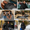 KawaGebo Kamp Fleece Waterproof Outdoor Blanket - Windproof Stadium Blanket for Camping, Picnics, and Sports Stay Dry and Comfortable 80"x 58" - Night Black