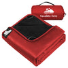 KawaGebo Kamp Fleece Waterproof Outdoor Blanket - Windproof Stadium Blanket for Camping, Picnics, and Sports Stay Dry and Comfortable 80"x 58" - Red