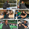 KawaGebo Kamp Outdoor Waterproof Blanket, Foldable Fleece Stadium Blanket for Outdoor Sports Event, Camping, Concerts, Car, Pet, Picnics - Windproof, Wearable, Machine Washable 80" x 58" - Green Check