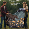KawaGebo Kamp Camping Blanket Puffy - Outdoor Stadium Blanket Wearable, Lightweight, Packable, Machine Washable Camping Quilt for Traveling, Picnic, Beach, Party 78"x 56" - Bears & Flowers
