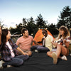 KawaGebo Kamp Fleece Waterproof Outdoor Blanket - Windproof Stadium Blanket for Camping, Picnics, and Sports Stay Dry and Comfortable 80"x 58" - Red