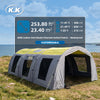 Kawagebo Kamp Inflatable Tunnel Tent 21.5' X 11.8' Glamping 23.4㎡ 6-12 Person Oxford Camping Air Tent, L