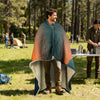 Outdoor Camping Blanket - Puffy Camping Blanket Packable,Sherpa Fleece Warm Blanket for Camping, Outdoors, Travel, Stadium, Festivals, Beach, Hammock 56"x 78" Machine Washable, DWR, Lightweight - Amber Dawn Hues