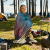 Outdoor Camping Blanket - Puffy Camping Blanket Packable,Sherpa Fleece Warm Blanket for Camping, Outdoors, Travel, Stadium, Festivals, Beach, Hammock 56"x 78" Machine Washable, DWR, Lightweight - Pink Dawn Hues