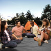 KawaGebo Kamp Fleece Waterproof Outdoor Blanket - Windproof Stadium Blanket for Camping, Picnics, and Sports Stay Dry and Comfortable 80"x 58" - Grey