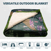 KawaGebo Kamp Camping Blanket with Sherpa Lining – Poncho Quilt, 78"x56" - Mt.rainier park