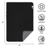 KawaGebo Kamp Outdoor Waterproof Blanket, Foldable Fleece Stadium Blanket for Outdoor Sports Event, Camping, Concerts, Car, Pet, Picnics - Windproof, Wearable, Machine Washable 80" x 58" - Gray