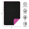 KawaGebo Kamp Outdoor Waterproof Blanket, Foldable Fleece Stadium Blanket for Outdoor Sports Event, Camping, Concerts, Car, Pet, Picnics - Windproof, Wearable, Machine Washable 80" x 58" - Rose Purple
