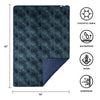 KawaGebo Kamp Outdoor Waterproof Blanket, Foldable Fleece Stadium Blanket for Outdoor Sports Event, Camping, Concerts, Car, Pet, Picnics - Windproof, Wearable, Machine Washable 80" x 58" - Jungle Green