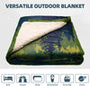 KawaGebo Kamp Outdoor Camping Blanket with Sherpa Lining, Extra Warm Thick Camp Blankets and Puffy Ultralight Soft Poncho DWR Camping Quilt for Cold Weather, Adventure, Sleeping, Backpacking 78"x 56" - Sierra Nevada
