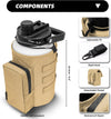 KawaGebo Kamp Tactical Water Bottle Holder Bag 128 oz, Khaki - Your Perfect Companion for Adventure