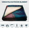 Outdoor Camping Blanket - Puffy Camping Blanket Packable,Sherpa Fleece Warm Blanket for Camping, Outdoors, Travel, Stadium, Festivals, Beach, Hammock 56"x 78" Machine Washable, DWR, Lightweight - Pink Dawn Hues