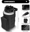 KawaGebo Kamp Tactical Water Bottle Holder Bag with Strap, Water Bottle Carrier Pouch for Walking, Gym, Camping, Fishing, Hunting 128oz One Gallon Tactical Carrier Holder - Black