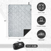 KawaGebo Kamp Sherpa Warm Outdoor Camping Blanket - Waterproof Stadium Blanket for Cold Weather, Camp, Sports Mom and Concert - Camping Quilt 80" X 58" - Black