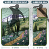 KawaGebo Kamp Camping Blanket with Sherpa Lining – Poncho Quilt, 78"x56" - Mt.rainier park