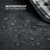 KawaGebo Kamp Outdoor Waterproof Blanket, Foldable Fleece Stadium Blanket for Outdoor Sports Event, Camping, Concerts, Car, Pet, Picnics - Windproof, Wearable, Machine Washable 80" x 58" - Black Check