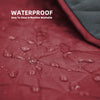 KawaGebo Kamp Waterproof Outdoor Blanket, Extra Thick Fleece Windproof Stadium Blanket 80" x 58" -Wine Red