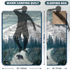 KawaGebo Kamp Outdoor Camping Blanket with Sherpa Lining, Extra Warm Thick Camp Blankets and Puffy Ultralight Soft Poncho DWR Camping Quilt for Cold Weather, Adventure, Sleeping, Backpacking 78"x 56" - Ridge Exploration