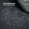 KawaGebo Kamp Large Outdoor Waterproof Blanket Extra Thick Fleece Stadium Blanket for Camping, Car, Pet, Picnics - Windproof, Wearable, Machine Washable 80" x 58" - Black(Hooded)