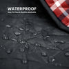 KawaGebo Kamp Waterproof Outdoor Blanket, Extra Thick Fleece Windproof Stadium Blanket 80" x 58" - Red Check