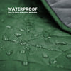 KawaGebo Kamp Large Outdoor Waterproof Blanket Extra Thick Fleece Stadium Blanket for Camping, Car, Pet, Picnics - Windproof, Wearable, Machine Washable 80" x 58" - Green(Hooded)