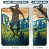 KawaGebo Kamp Outdoor Camping Blanket with Sherpa Lining, Extra Warm Thick Camp Blankets and Puffy Ultralight Soft Poncho DWR Camping Quilt for Cold Weather, Adventure, Sleeping, Backpacking 78"x 56" - Sierra Nevada