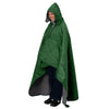 KawaGebo Kamp Large Outdoor Waterproof Blanket Extra Thick Fleece Stadium Blanket for Camping, Car, Pet, Picnics - Windproof, Wearable, Machine Washable 80" x 58" - Green(Hooded)