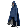KawaGebo Kamp Large Outdoor Waterproof Blanket Extra Thick Fleece Stadium Blanket for Camping, Car, Pet, Picnics - Windproof, Wearable, Machine Washable 80" x 58" - Blue(Hooded)