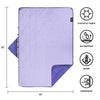 KawaGebo Kamp Large Outdoor Waterproof Blanket Extra Thick Fleece Stadium Blanket for Camping, Car, Pet, Picnics - Windproof, Wearable, Machine Washable 80" x 58" - Purple(Hooded)
