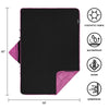 KawaGebo Kamp Large Outdoor Waterproof Blanket Extra Thick Fleece Stadium Blanket for Camping, Car, Pet, Picnics - Windproof, Wearable, Machine Washable 80" x 58" - Rose Purple(Hooded)