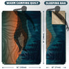 Outdoor Camping Blanket - Puffy Camping Blanket Packable,Sherpa Fleece Warm Blanket for Camping, Outdoors, Travel, Stadium, Festivals, Beach, Hammock 56"x 78" Machine Washable, DWR, Lightweight - Amber Dawn Hues