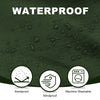 KawaGebo Kamp Fleece Waterproof Outdoor Blanket - Windproof Stadium Blanket for Camping, Picnics, and Sports Stay Dry and Comfortable 80"x 58" - Green(Hooded)