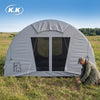 Kawagebo Kamp Inflatable Tunnel Tent 21.5' X 11.8' Glamping 23.4㎡ 6-12 Person Oxford Camping Air Tent, L