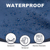 KawaGebo Kamp Fleece Waterproof Outdoor Blanket - Windproof Stadium Blanket for Camping, Picnics, and Sports Stay Dry and Comfortable 80"x 58" - Blue(Hooded)