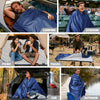 KawaGebo Kamp Fleece Waterproof Outdoor Blanket - Windproof Stadium Blanket for Camping, Picnics, and Sports Stay Dry and Comfortable 80"x 58" - Blue