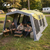 Kawagebo Kamp Inflatable Tunnel Tent 21.5' X 11.8' Glamping 23.6㎡ 5-10 Person Oxford Camping Air Tent, M