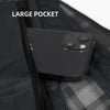 KawaGebo Kamp Outdoor Waterproof Blanket, Foldable Fleece Stadium Blanket for Outdoor Sports Event, Camping, Concerts, Car, Pet, Picnics - Windproof, Wearable, Machine Washable 80" x 58" - Black Check