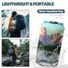 KawaGebo Kamp Outdoor Camping Blanket with Sherpa Lining, Extra Warm Thick Camp Blankets and Puffy Ultralight Soft Poncho DWR Camping Quilt for Cold Weather, Adventure, Sleeping, Backpacking 78"x 56" - Rocky Deer Language
