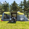 Kawagebo Kamp Inflatable Tunnel Tent 18' X 10' Glamping 16.6㎡ 4-6 Person Oxford Camping Air Tent, S