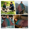 Outdoor Camping Blanket - Puffy Camping Blanket Packable,Sherpa Fleece Warm Blanket for Camping, Outdoors, Travel, Stadium, Festivals, Beach, Hammock 56"x 78" Machine Washable, DWR, Lightweight - Pink Dawn Hues