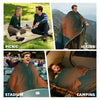 Outdoor Camping Blanket - Puffy Camping Blanket Packable,Sherpa Fleece Warm Blanket for Camping, Outdoors, Travel, Stadium, Festivals, Beach, Hammock 56"x 78" Machine Washable, DWR, Lightweight - Amber Dawn Hues