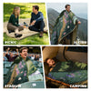 KawaGebo Kamp Camping Blanket with Sherpa Lining – Poncho Quilt, 78"x56" - Mt.rainier park