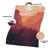 KawaGebo Kamp Camping Blanket Puffy - Outdoor Stadium Blanket Wearable, Lightweight, Packable, Machine Washable Camping Quilt for Traveling, Picnic, Beach, Party 78"x 56" - Sunset Mountain