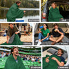 KawaGebo Kamp Outdoor Waterproof Blanket, Foldable Fleece Stadium Blanket for Outdoor Sports Event, Camping, Concerts, Car, Pet, Picnics - Windproof, Wearable, Machine Washable 80" x 58" - Green